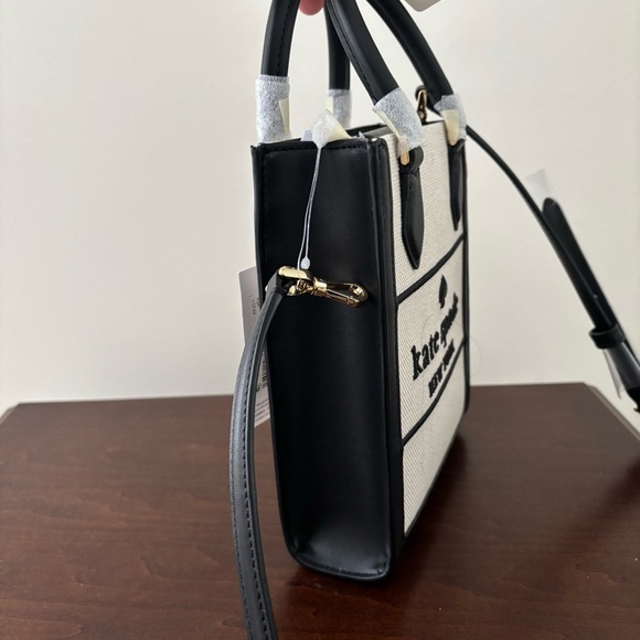 Kate Spade Ellie Mini Canvas Tote Crossbody - New With Tags -Structured Logo Bag - Picture 9 of 10